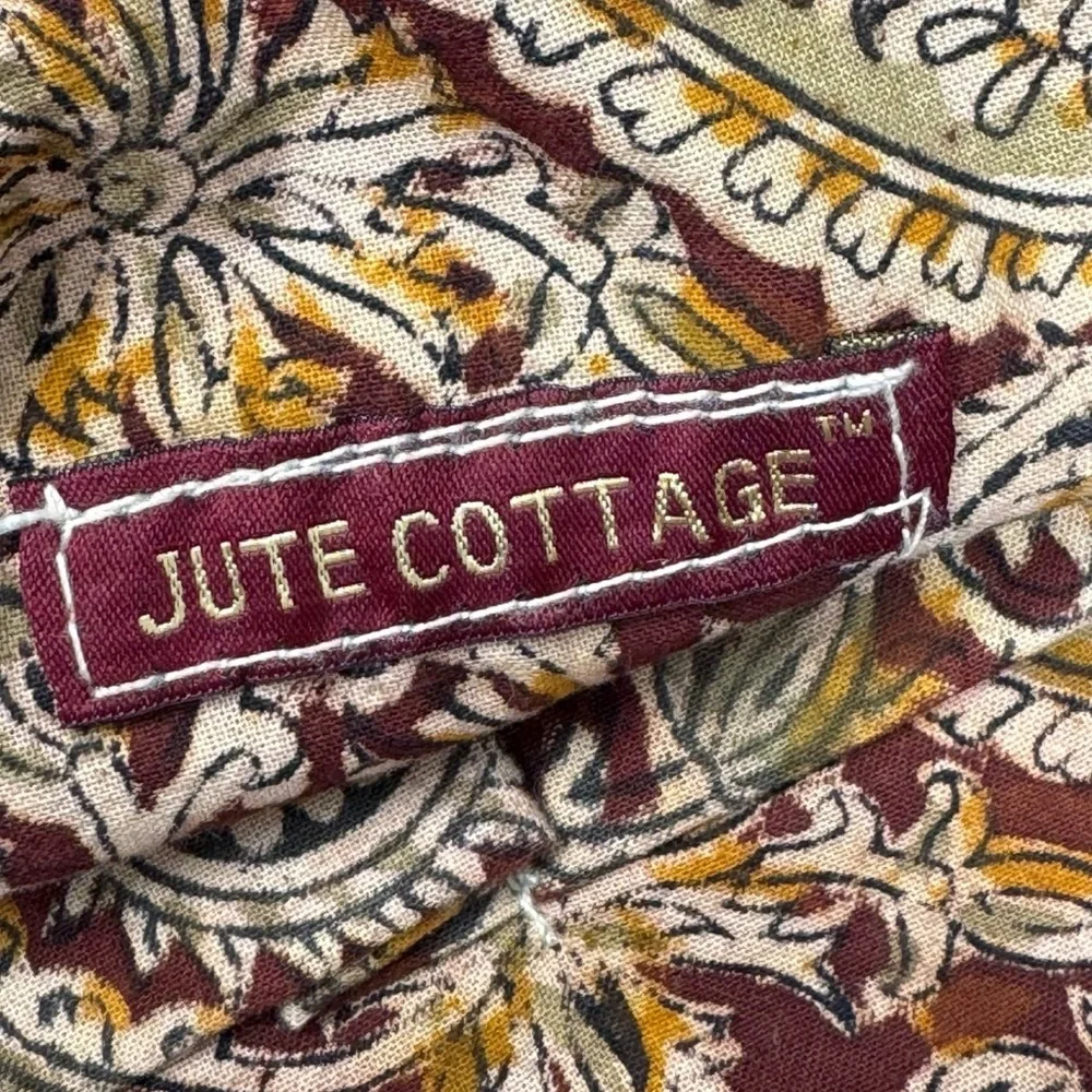 Jute Cottage Sling Handbag Dobby Jute Fabric‎ Ethnic Block Kalamkari Design